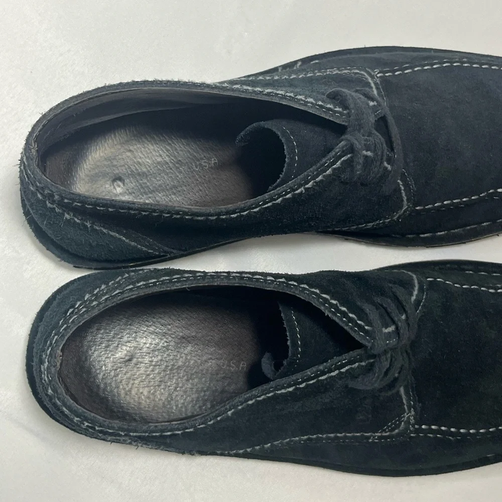 John Varvatos Chukka Boots Midnight Black Suede Lace-Up Size 12